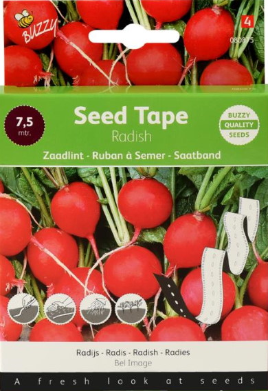 Seed Tape Radish Bel Image 7.5m